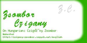 zsombor czigany business card